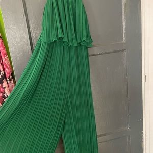 Zara green jumpsuit with spaghetti straps